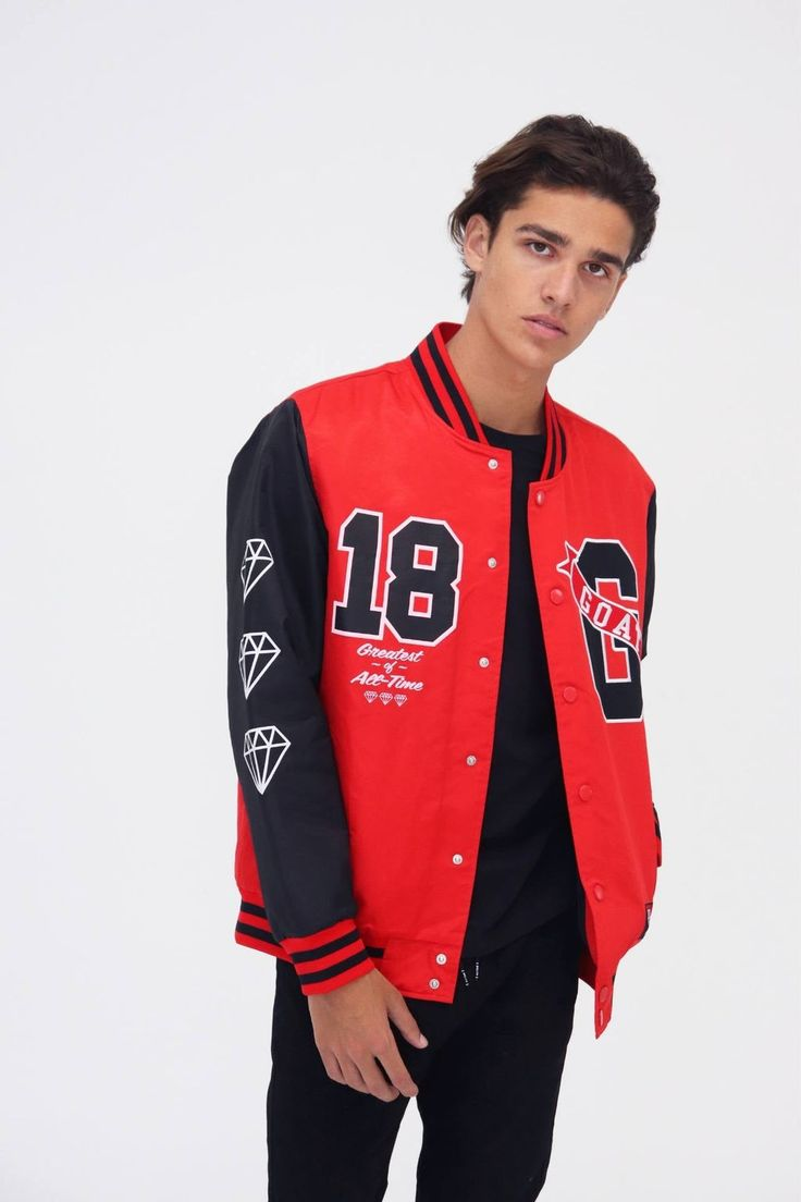 Northeast Cougars Red And Black Letterman Jacket
