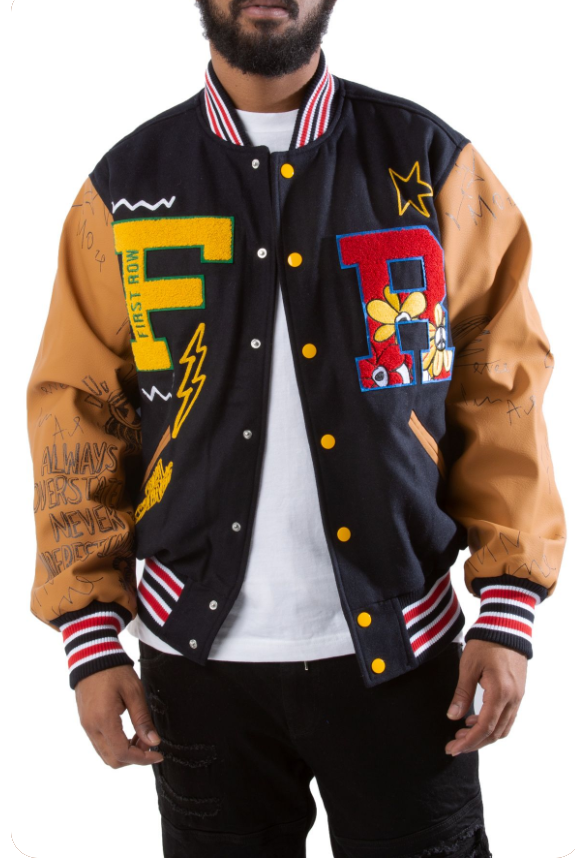 Red, Black, And Gold Letterman Jackets For Different Audiences