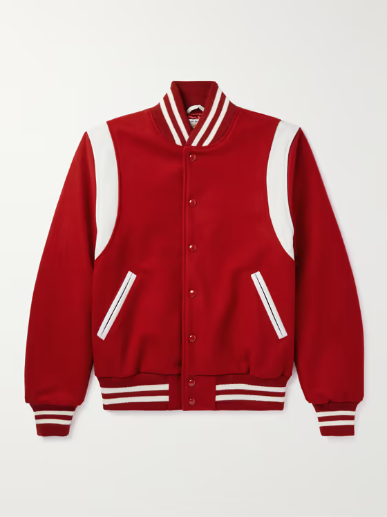 What is the Men's Red Letterman Jacket