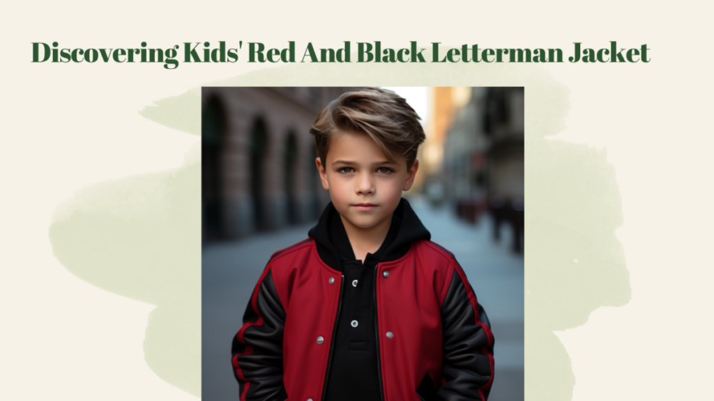Discovering Kids' Red And Black Letterman Jacket